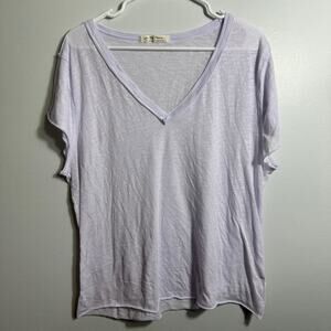 Free People Light Purple Short Sleeve Tee